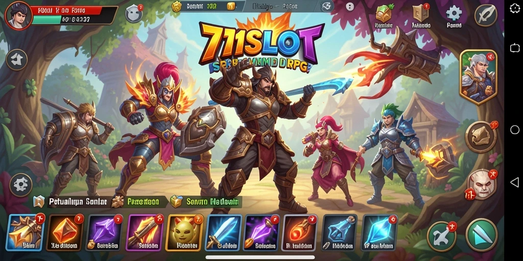 Screenshot menunjukkan aksi seru dalam pertarungan RPG.
