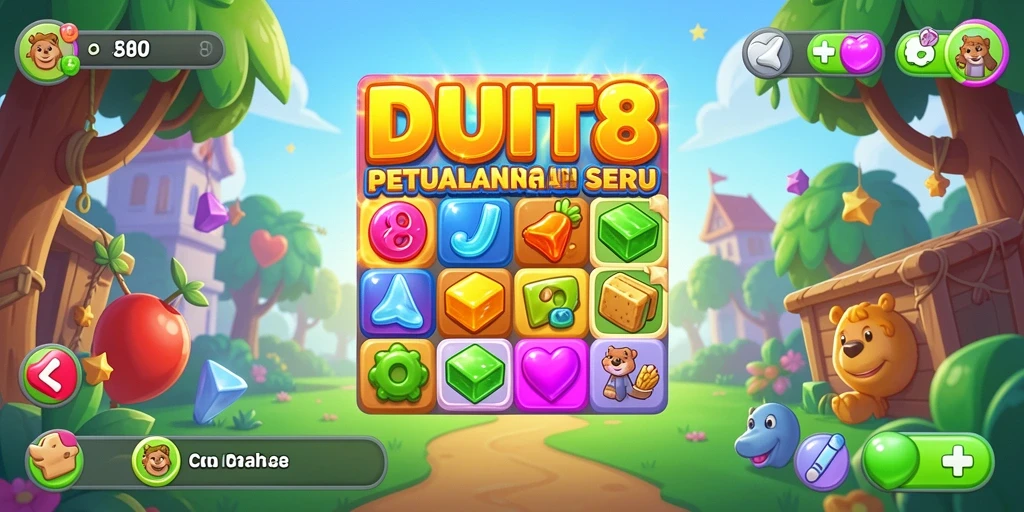 Screenshot gameplay DUIT8 yang menunjukkan keseruan Match-3.