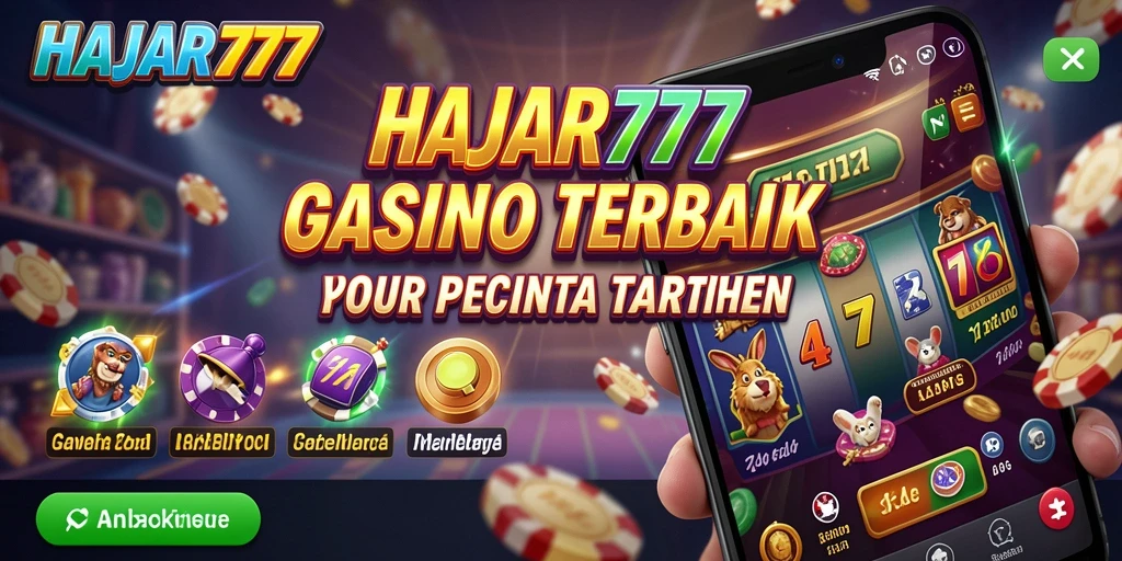 Tampilan gameplay seru dari HAJAR777 dengan berbagai pilihan permainan kasino.
