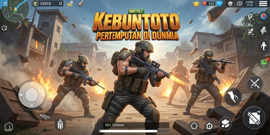 Screenshot gameplay KEBUNTOTO dengan aksi pertempuran yang intens.