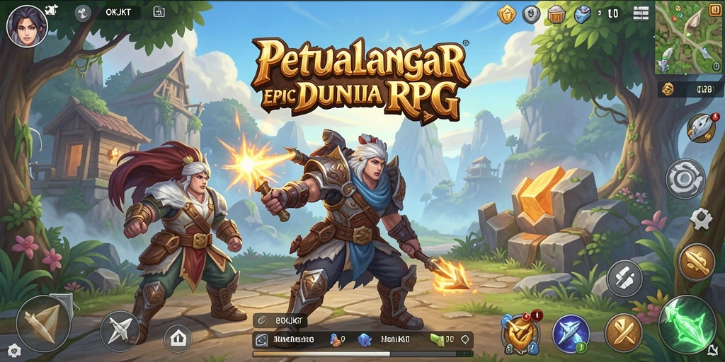 Tampilan fantastis dari gameplay RPG yang mendebarkan.