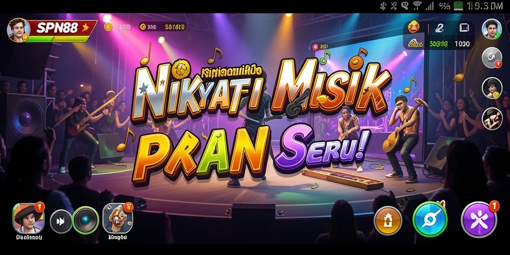 Screenshot utama SPN88 menampilkan pengalaman gameplay musik yang seru.